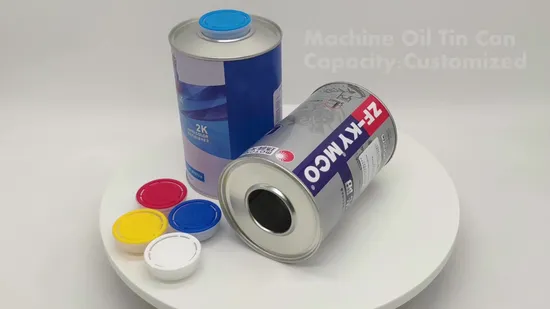 Фабрика OEM металлическая консервная банка моторного масла упаковка индивидуальный логотип консервная банка моторного масла Cmyk смазочные материалы консервная банка