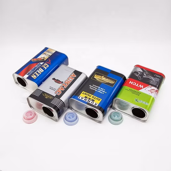 Квадратная металлическая консервная банка Индивидуальная банка моторного масла Упаковка 1 л Квадратная жестяная банка смазочного масла